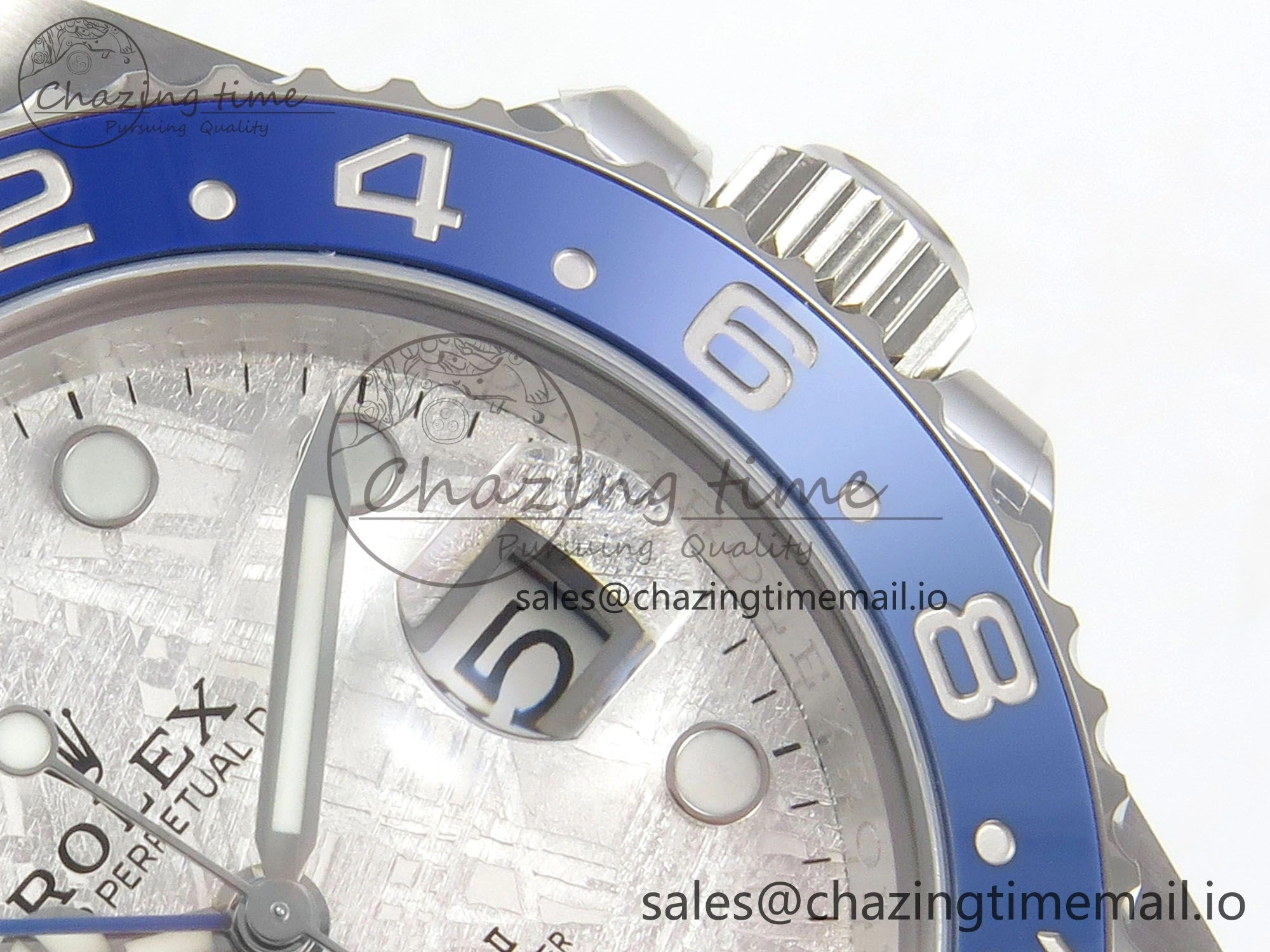 GMT-Master II 126716 BLAKEN 904L 1:1 Best Edition Meteorite Dial on SS Jubilee Bracelet SH3285