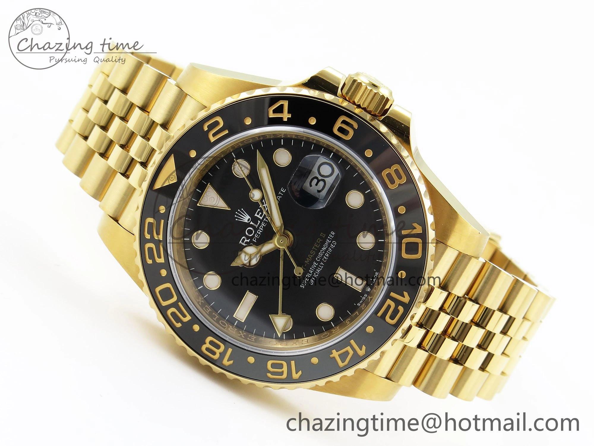 GMT-Master II 126718 GRNR ARF 1:1 Best Edition Black Dial on YG Jubilee Bracelet VR3285 CHS