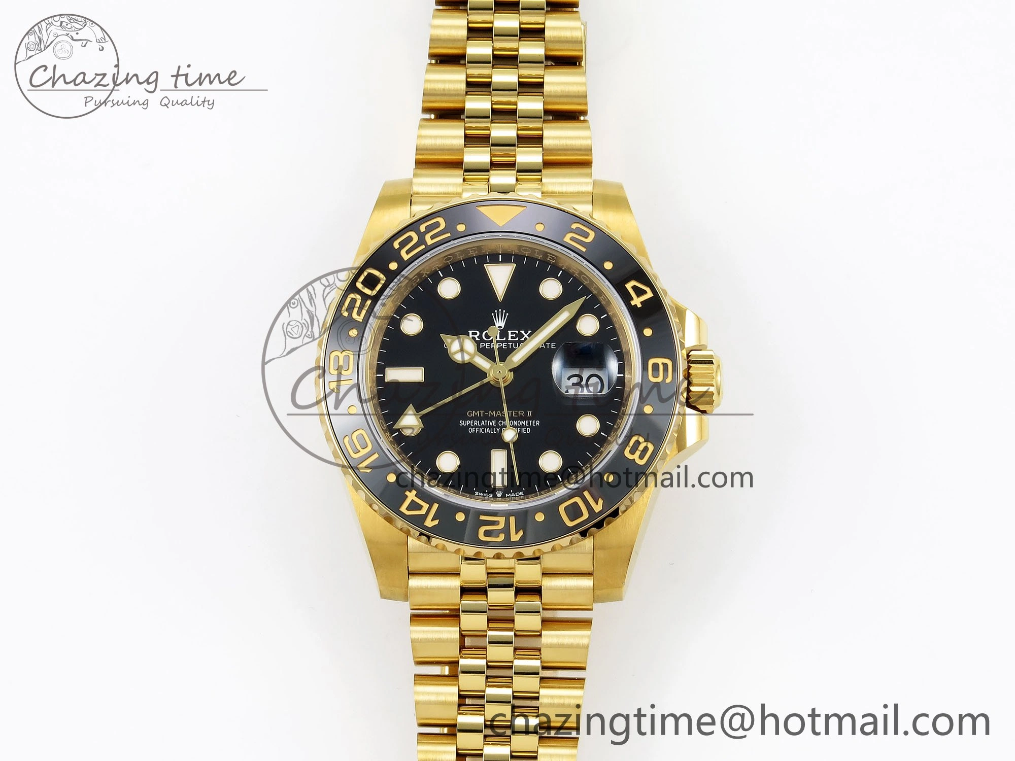 GMT-Master II 126718 GRNR ARF 1:1 Best Edition Black Dial on YG Jubilee Bracelet VR3285 CHS