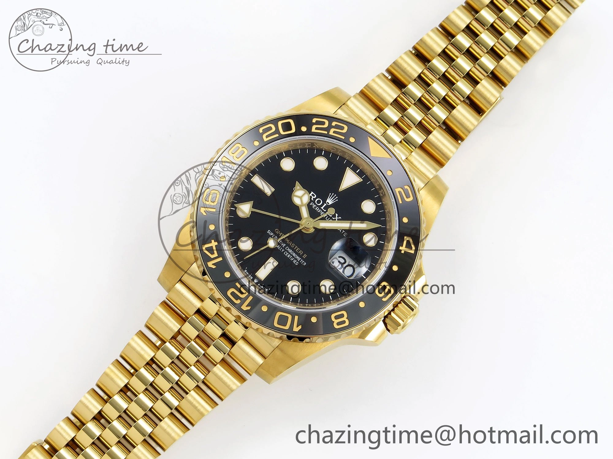 GMT-Master II 126718 GRNR ARF 1:1 Best Edition Black Dial on YG Jubilee Bracelet VR3285 CHS