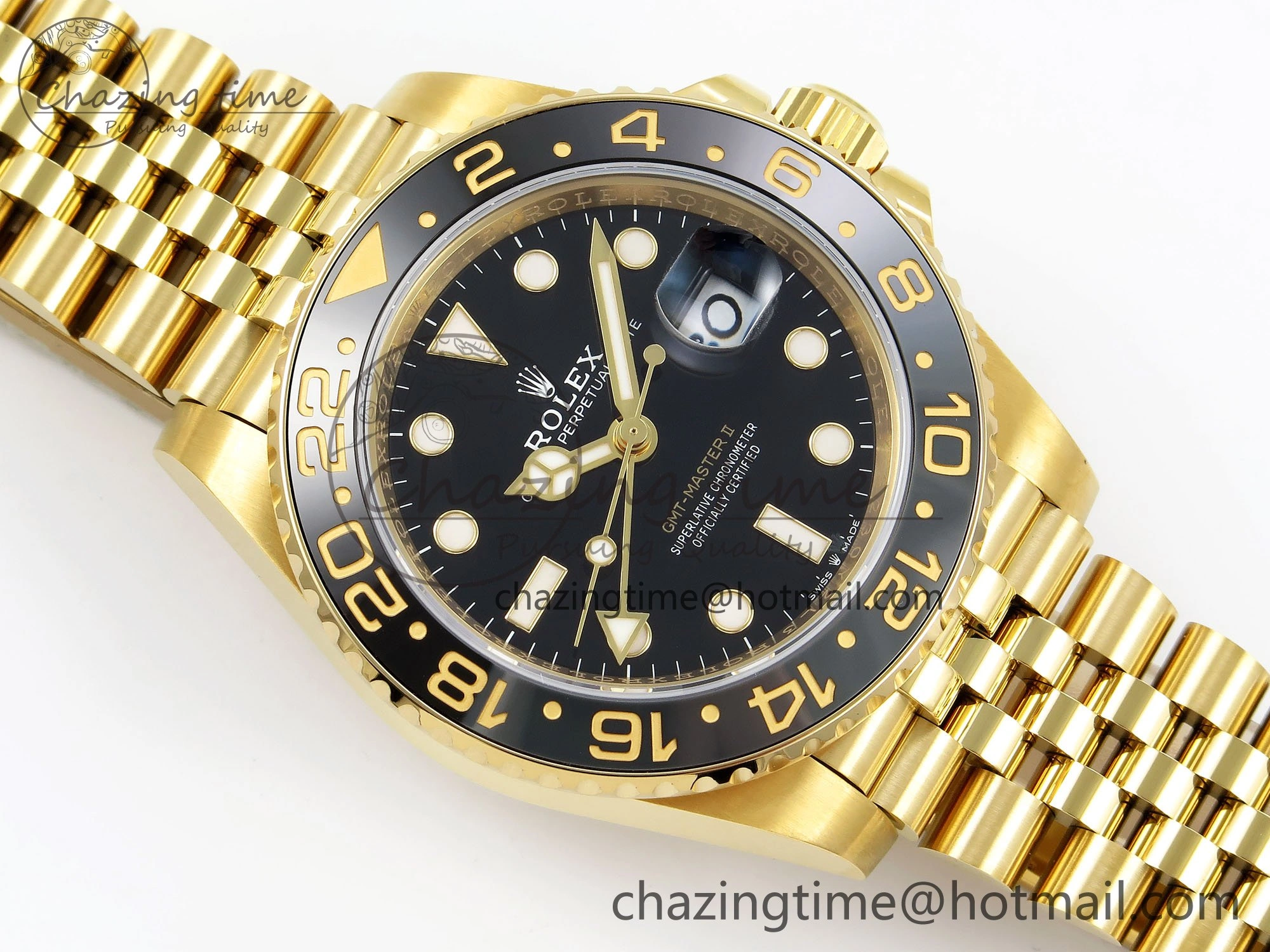 GMT-Master II 126718 GRNR ARF 1:1 Best Edition Black Dial on YG Jubilee Bracelet VR3285 CHS