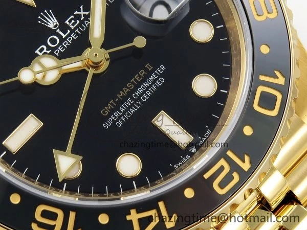 GMT-Master II 126718 GRNR ARF 1:1 Best Edition Black Dial on YG Jubilee Bracelet VR3285 CHS