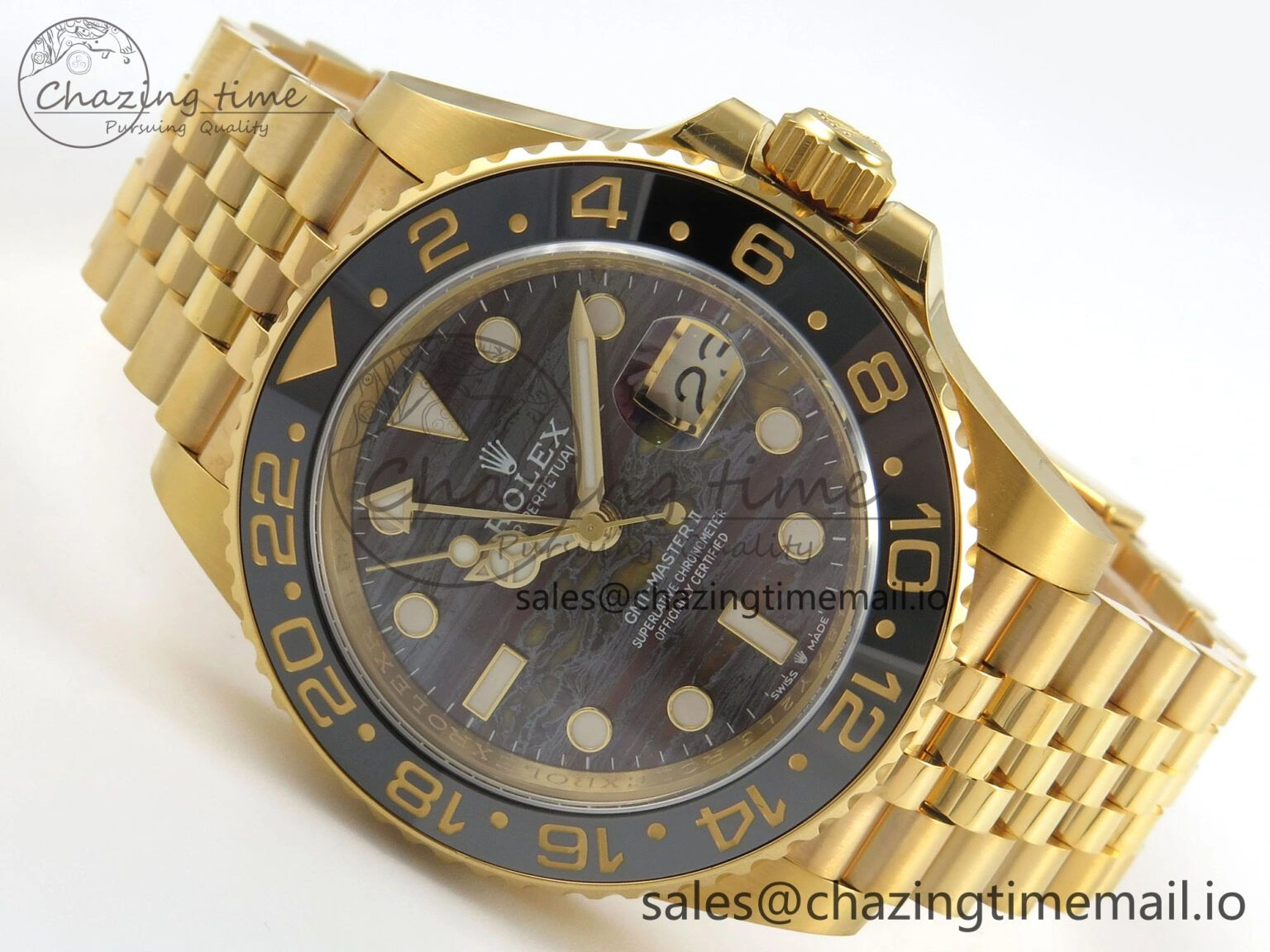 GMT Master II 126718 GRNR ARF Best Edition Tiger Iron Dial on YG Jubilee Bracelet VR3285 CHS