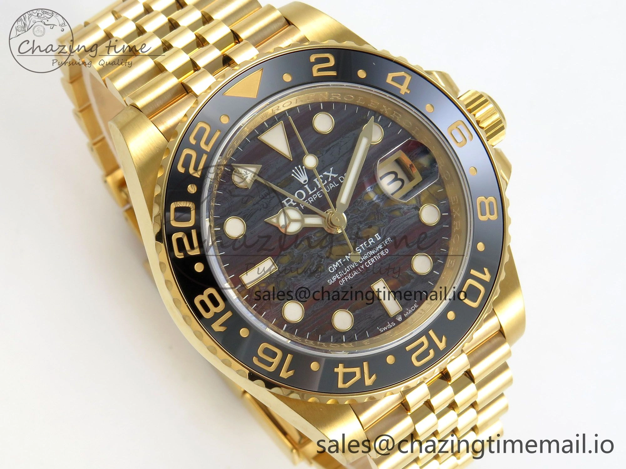 GMT Master II 126718 GRNR ARF Best Edition Tiger Iron Dial on YG Jubilee Bracelet VR3285 CHS