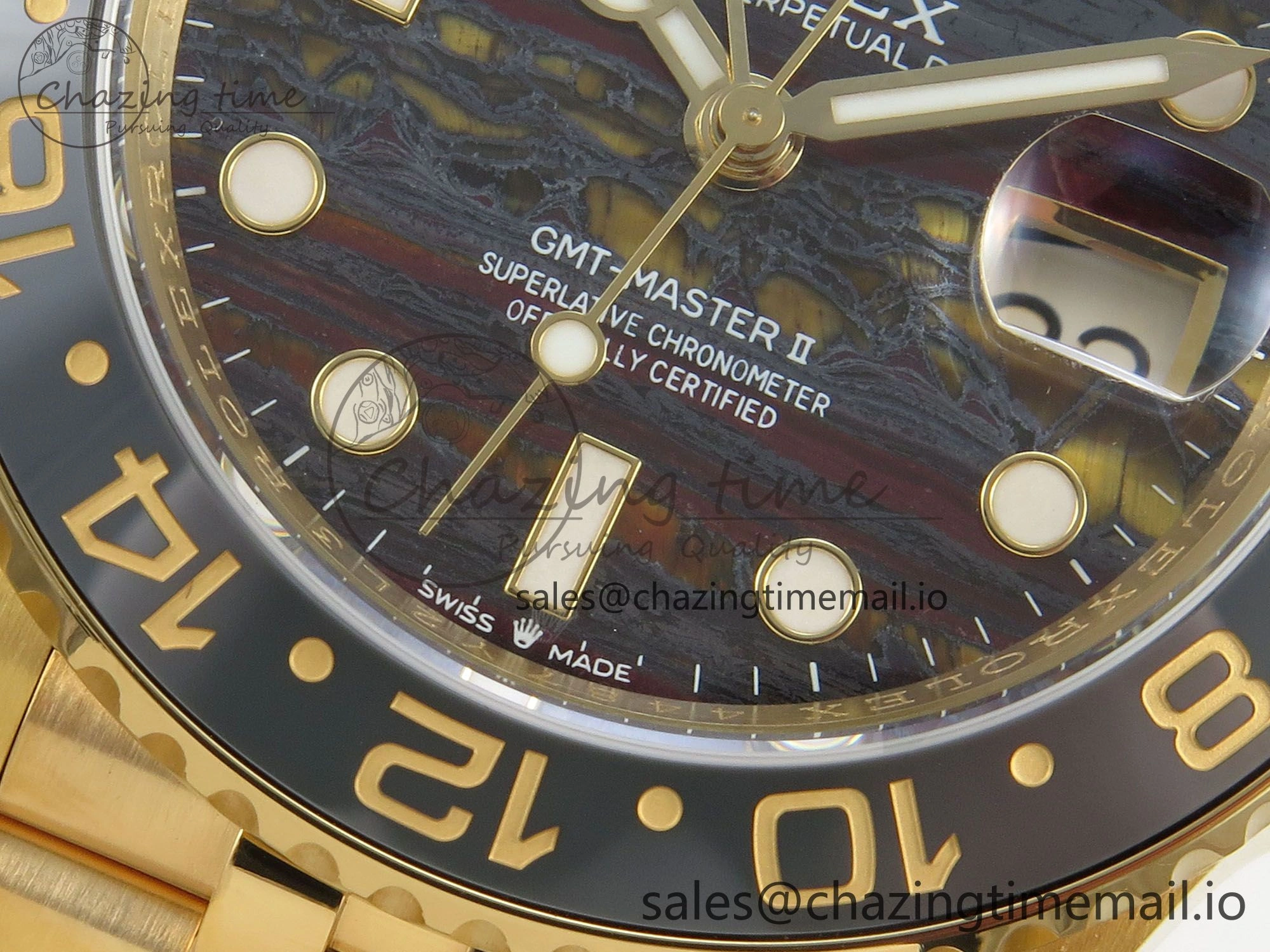 GMT Master II 126718 GRNR ARF Best Edition Tiger Iron Dial on YG Jubilee Bracelet VR3285 CHS