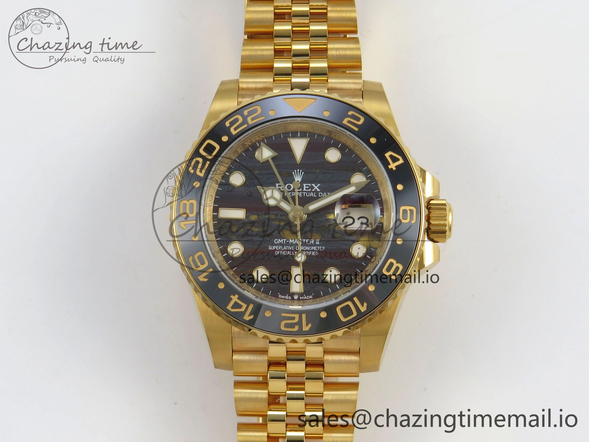GMT Master II 126718 GRNR ARF Best Edition Tiger Iron Dial on YG Jubilee Bracelet VR3285 CHS
