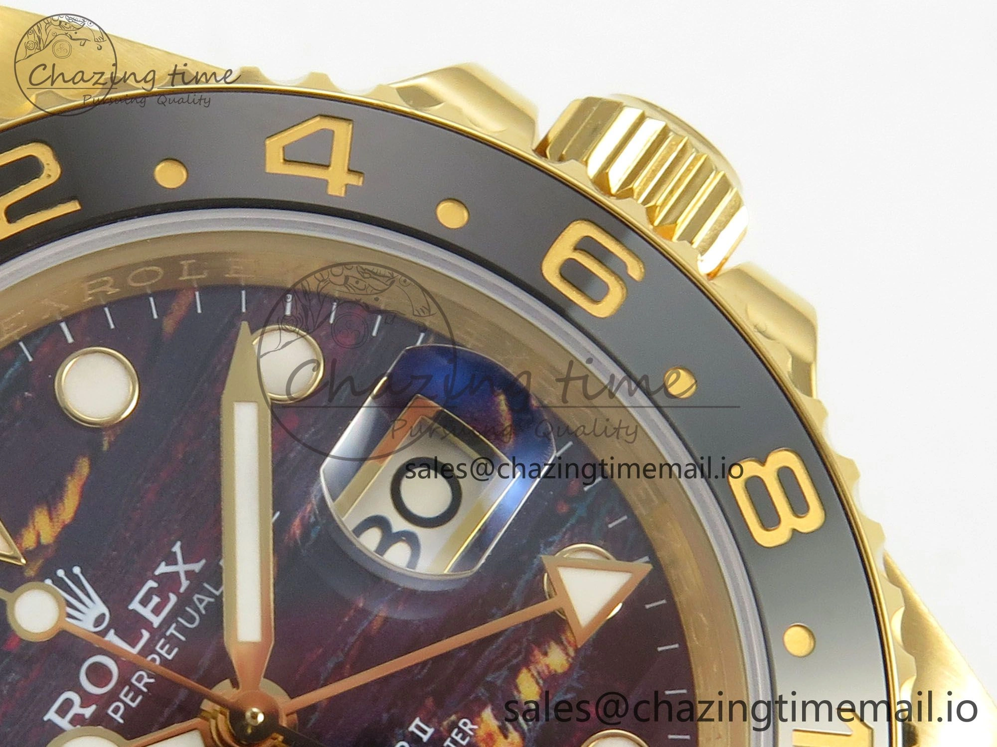 GMT-Master II 126718 GRNR YG 3EF 1:1 Best Edition Tiger Iron Dial On YG Bracelet Super Clone VR3285 CHS