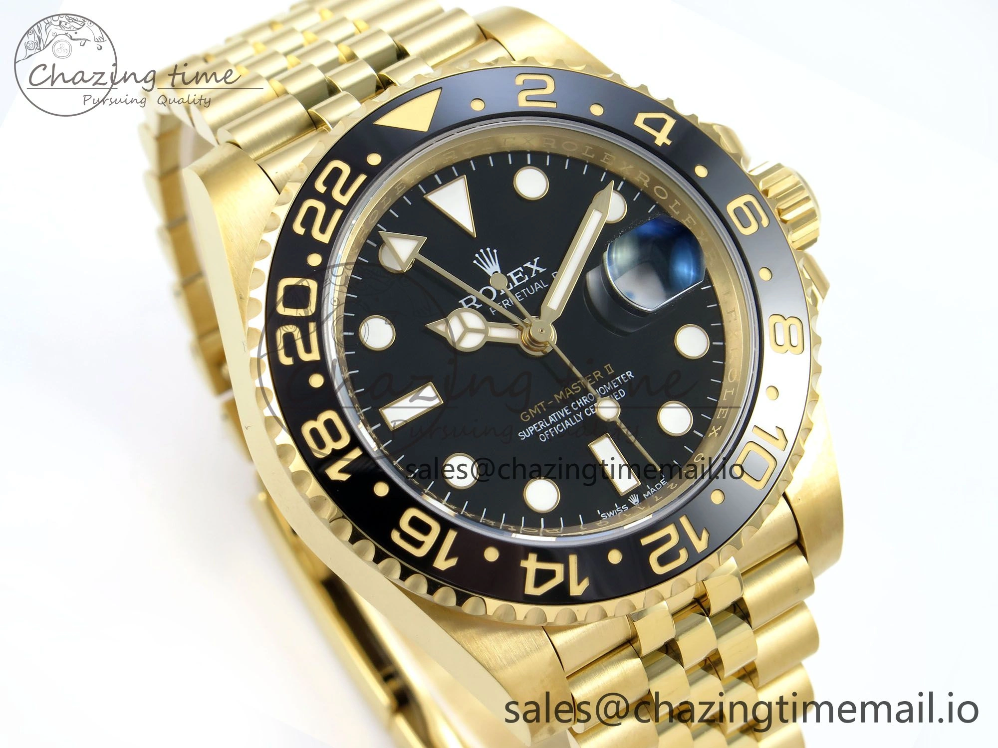 GMT-Master II 126718 LN Black Ceramic 904L Steel EWE 1:1 Best Edition on Jubilee Strap EWE3285 V5