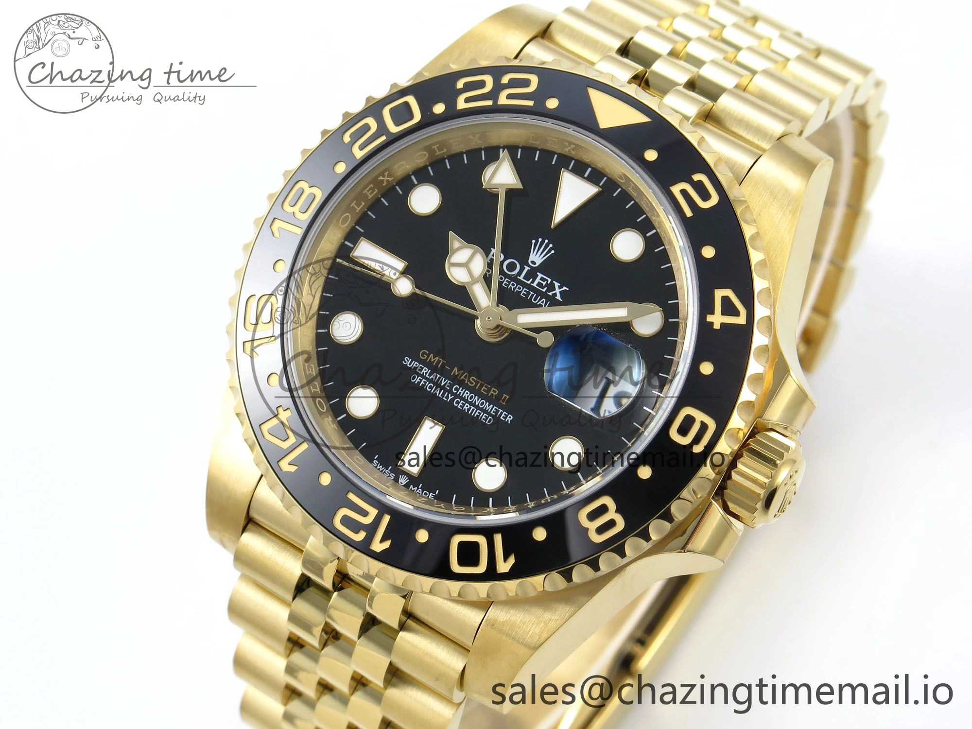 GMT-Master II 126718 LN Black Ceramic 904L Steel EWE 1:1 Best Edition on Jubilee Strap EWE3285 V5