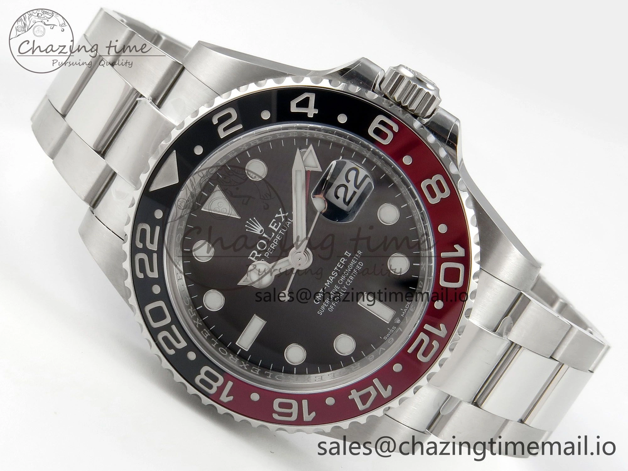 GMT-Master II 126719 BLAKEN 904L 1:1 Best Edition Black Dial on SS Bracelet SH3285