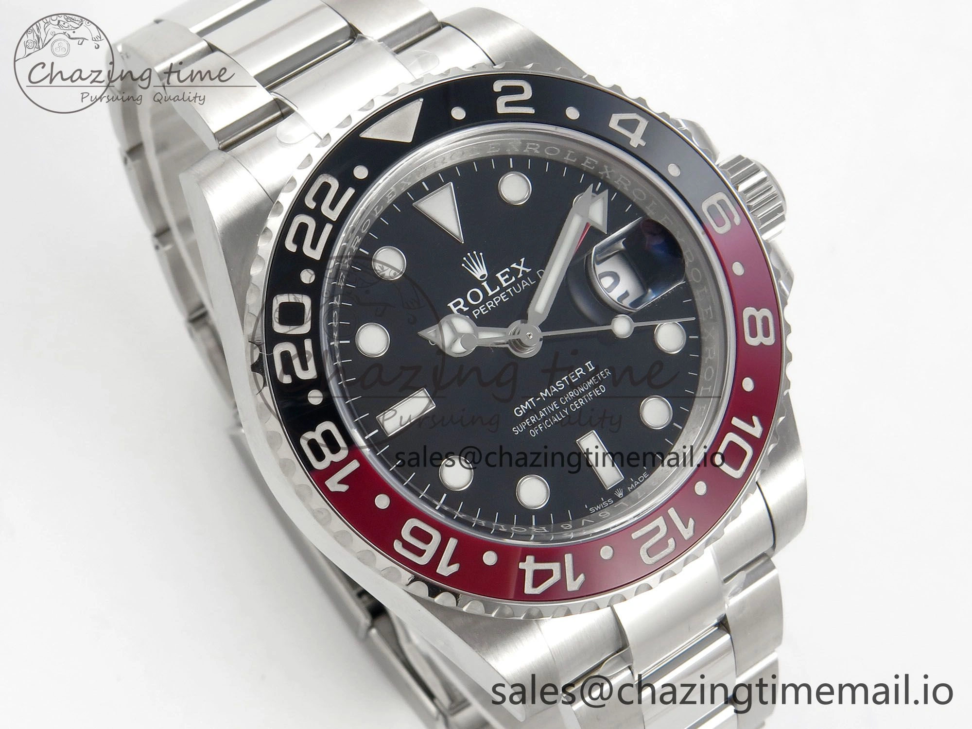 GMT-Master II 126719 BLAKEN 904L 1:1 Best Edition Black Dial on SS Bracelet SH3285