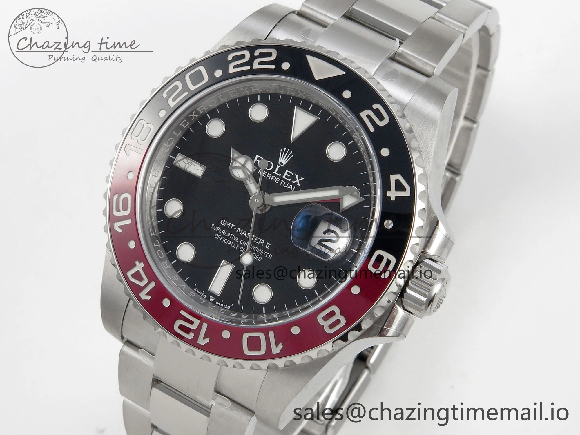 GMT-Master II 126719 BLAKEN 904L 1:1 Best Edition Black Dial on SS Bracelet SH3285