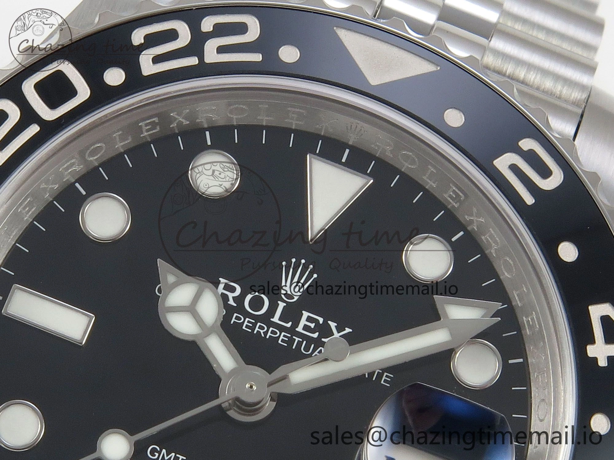 GMT-Master II 126719 BLAKEN 904L 1:1 Best Edition Black Dial on SS Jubilee Bracelet SH3285