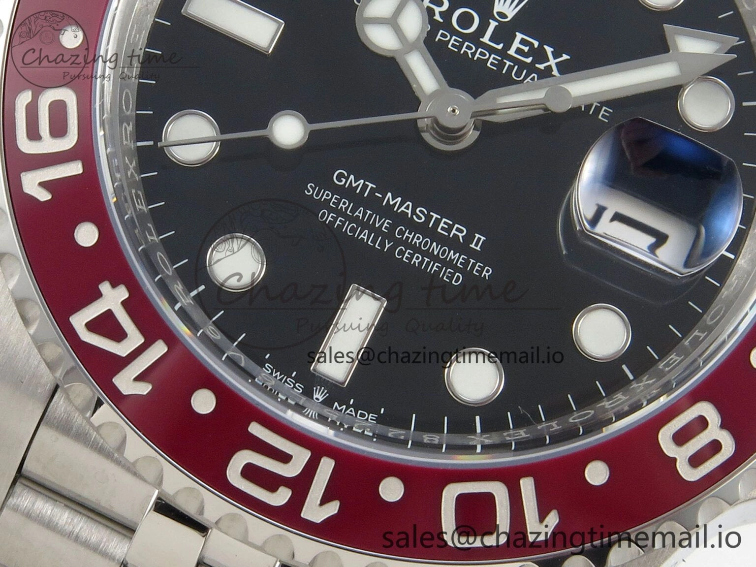 GMT-Master II 126719 BLAKEN 904L 1:1 Best Edition Black Dial on SS Jubilee Bracelet SH3285