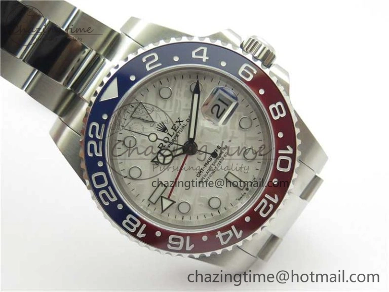 GMT-Master II 126719 BLRO 904L BP Maker 1:1 Best Edition Meteorite Dial On 904L Oyster Bracelet A3285 (Correct Hand Stack)