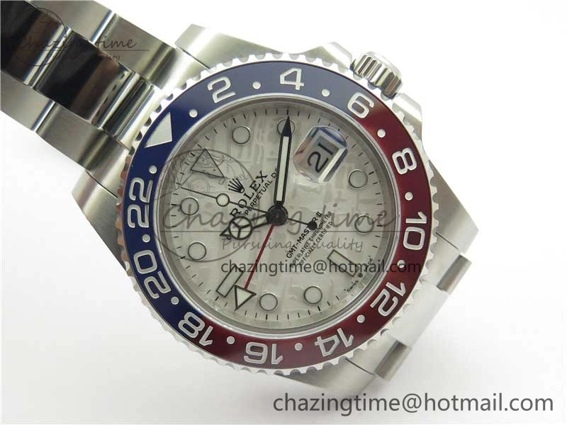 GMT-Master II 126719 BLRO 904L BP Maker 1:1 Best Edition Meteorite Dial On 904L Oyster Bracelet A3285 (Correct Hand Stack)