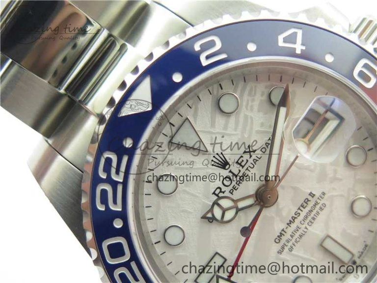 GMT-Master II 126719 BLRO 904L BP Maker 1:1 Best Edition Meteorite Dial On 904L Oyster Bracelet A3285 (Correct Hand Stack)