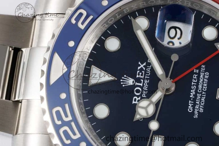 GMT Master II 126719 BLRO 904L SS APF 1:1 Best Edition Blue Dial on Bracelet VR3285 CHS