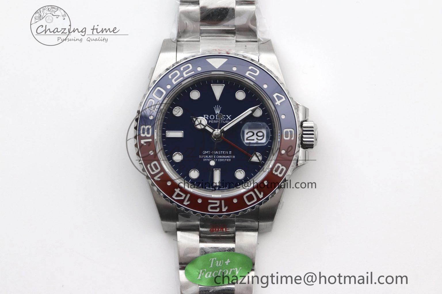 GMT Master II 126719 BLRO 904L SS TW+ Best Edition Blue Dial on Bracelet VR3285 CHS