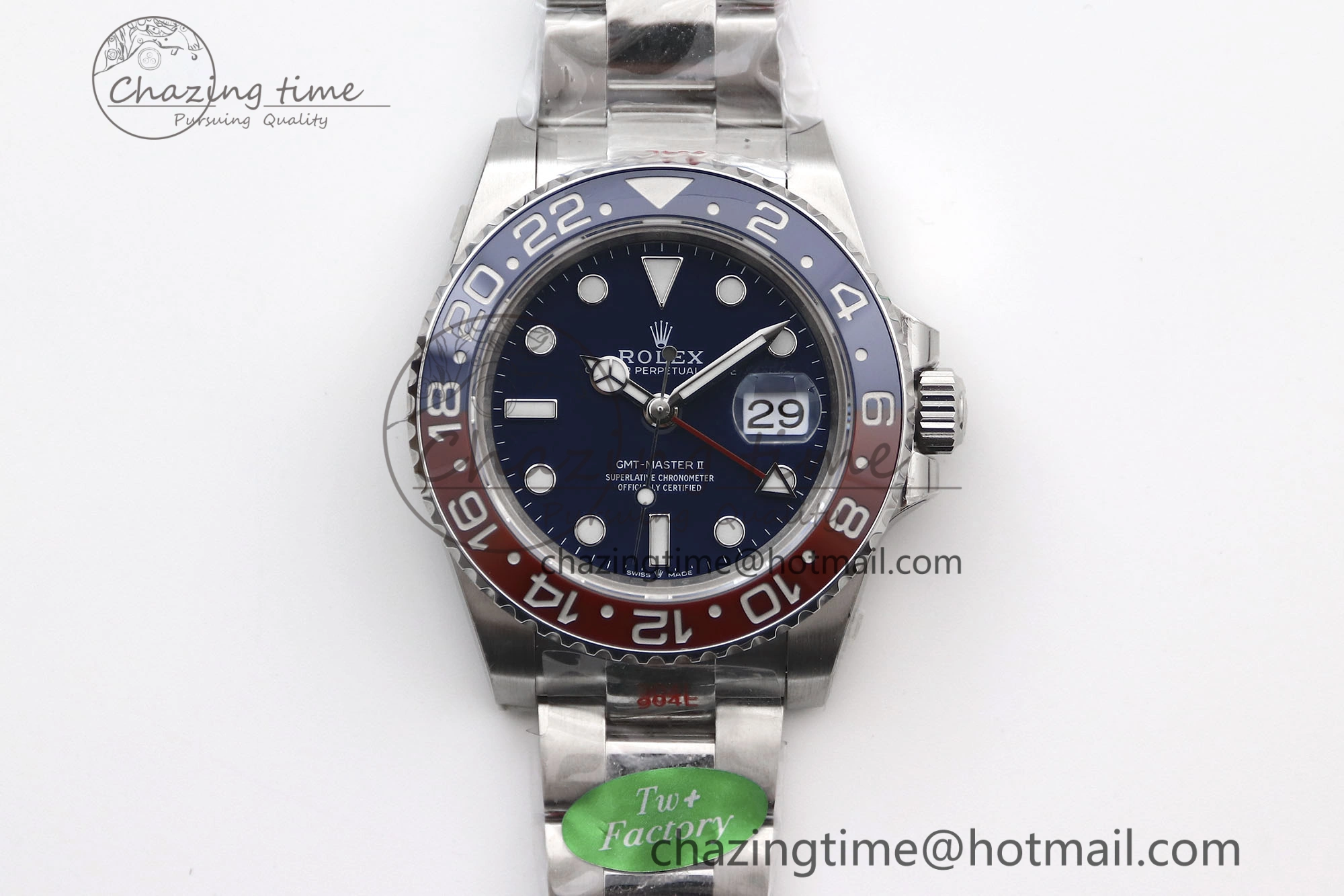 GMT Master II 126719 BLRO 904L SS TW+ Best Edition Blue Dial on Bracelet VR3285 CHS