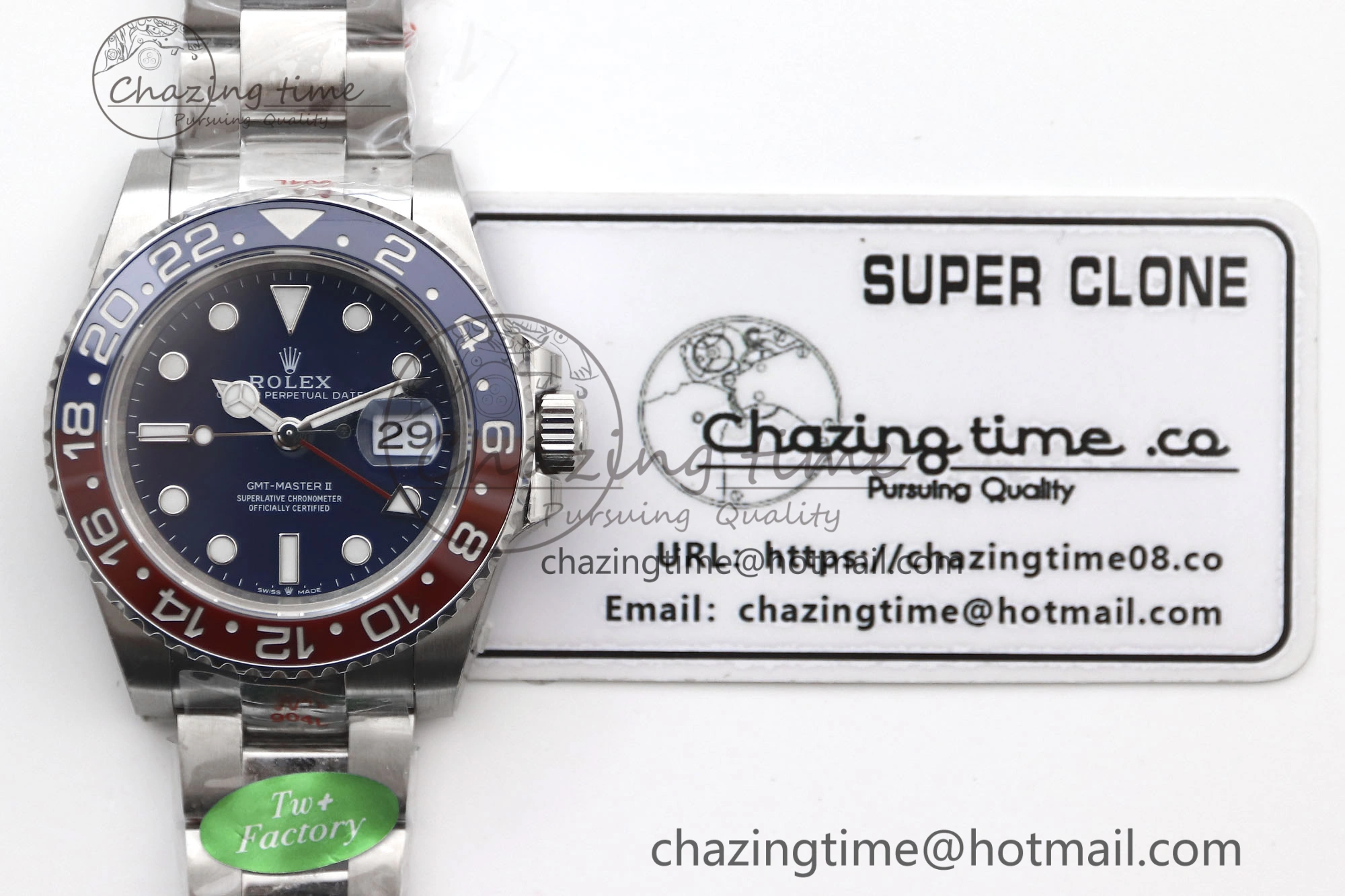 GMT Master II 126719 BLRO 904L SS TW+ Best Edition Blue Dial on Bracelet VR3285 CHS