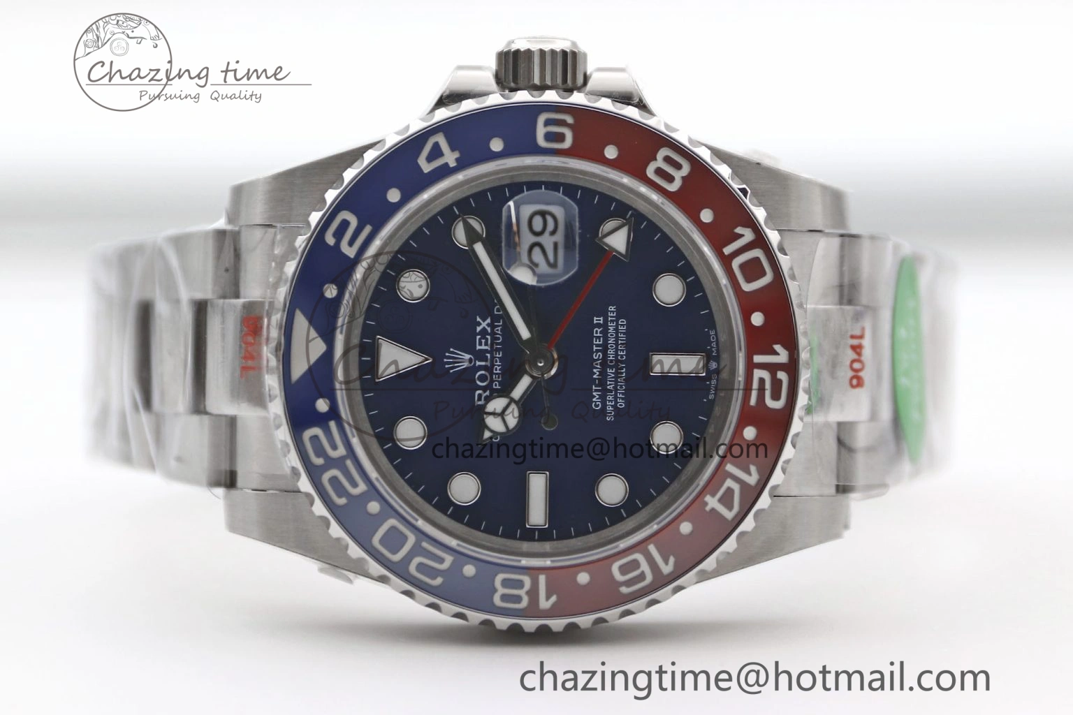 GMT Master II 126719 BLRO 904L SS TW+ Best Edition Blue Dial on Bracelet VR3285 CHS