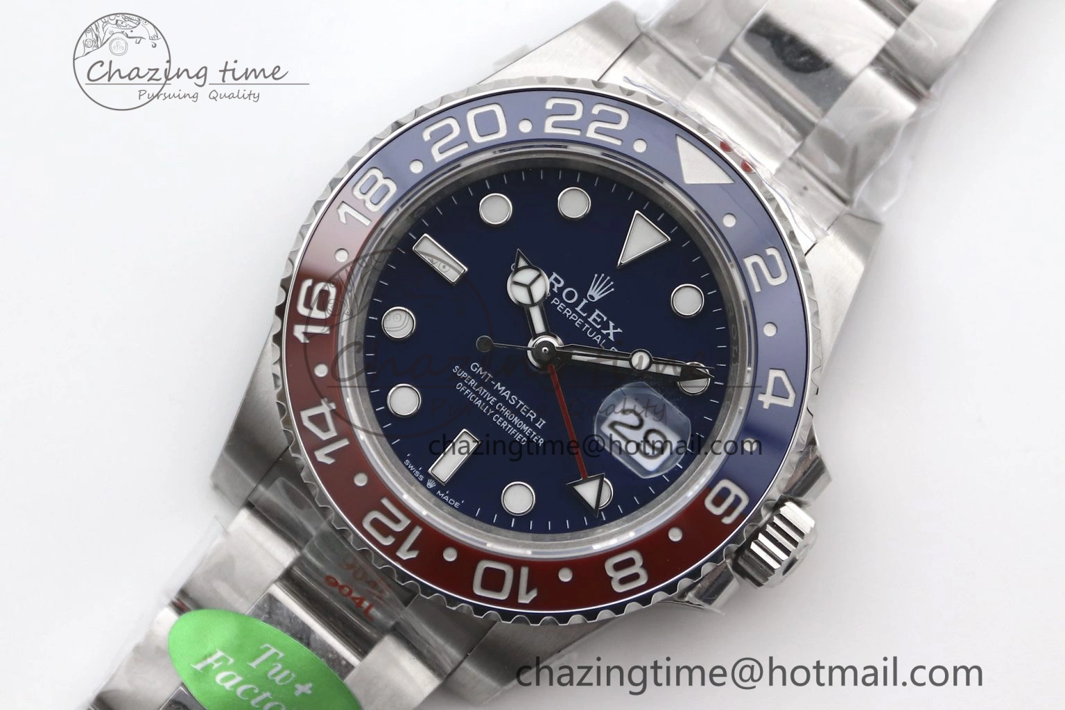 GMT Master II 126719 BLRO 904L SS TW+ Best Edition Blue Dial on Bracelet VR3285 CHS