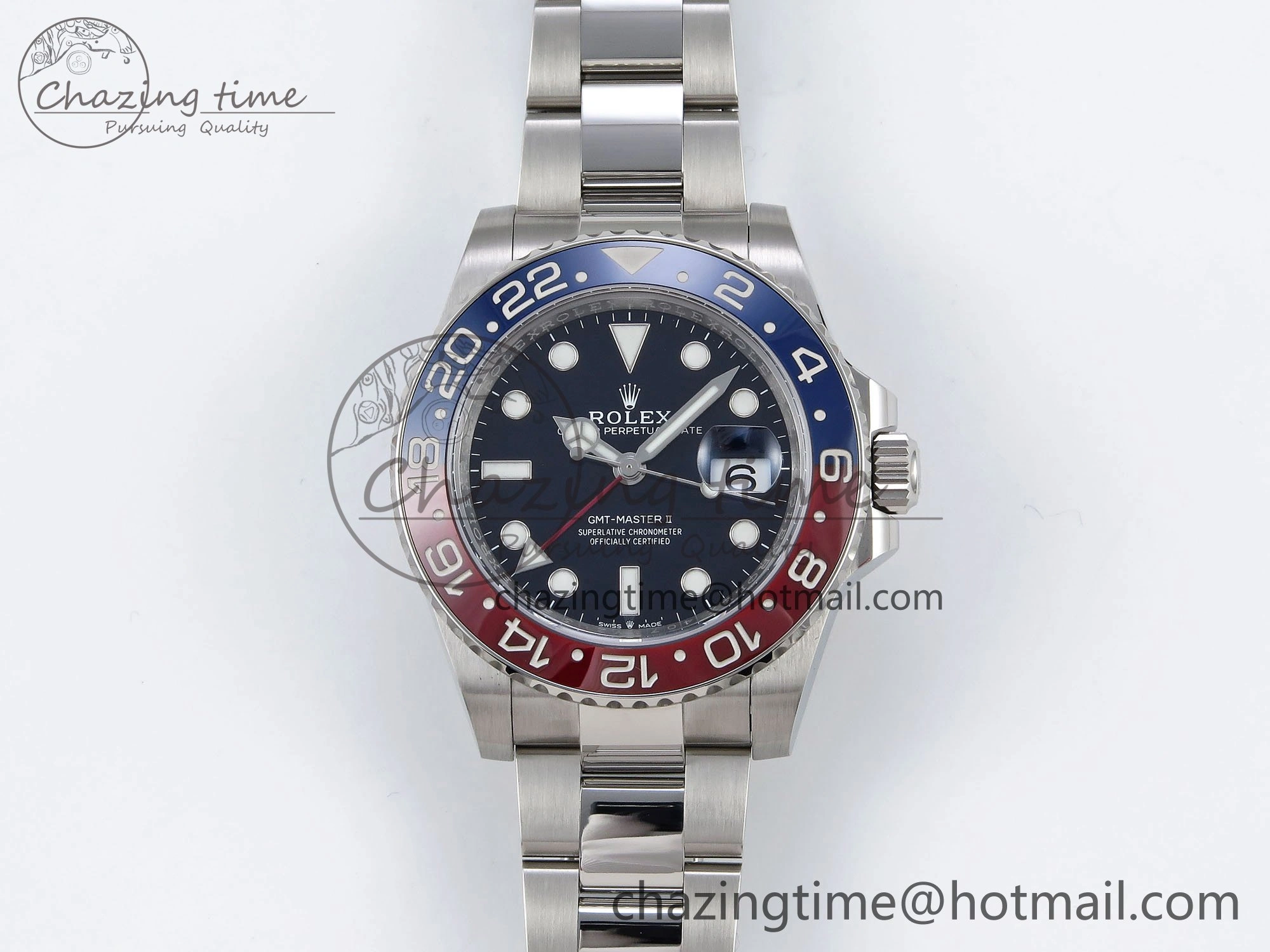 GMT-Master II 126719 BLRO Blue Red Ceramic C+SF Best Edition Blue Dial on Bracelet VR3285 CHS