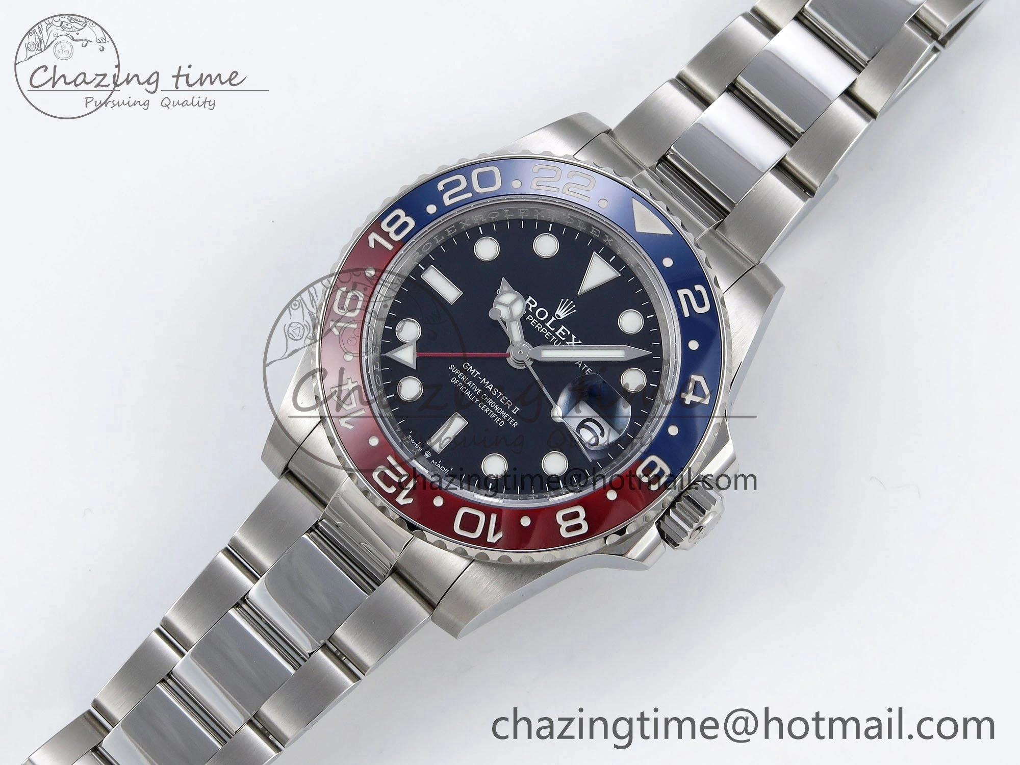 GMT-Master II 126719 BLRO Blue Red Ceramic C+SF Best Edition Blue Dial on Bracelet VR3285 CHS