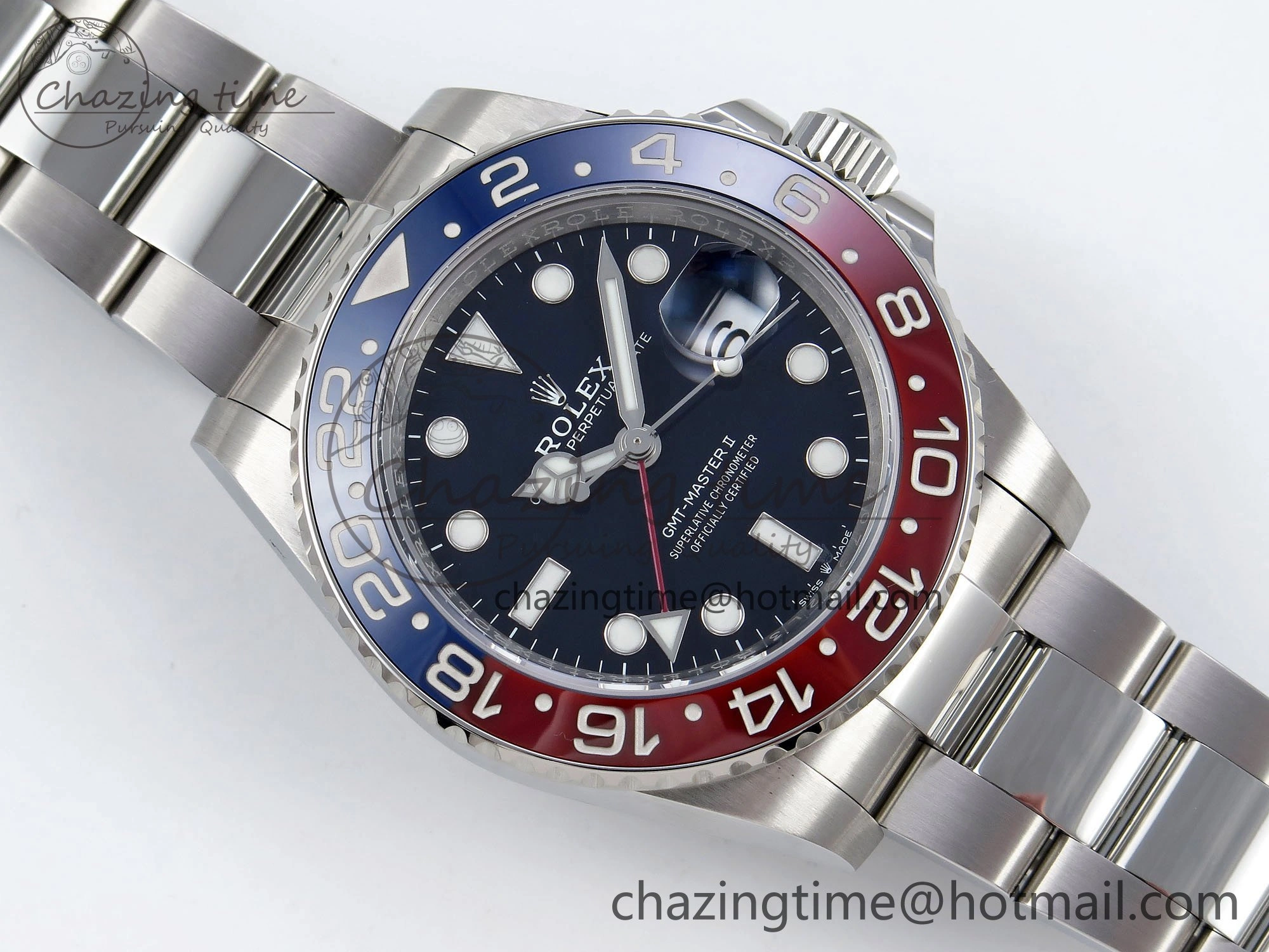 GMT-Master II 126719 BLRO Blue Red Ceramic C+SF Best Edition Blue Dial on Bracelet VR3285 CHS