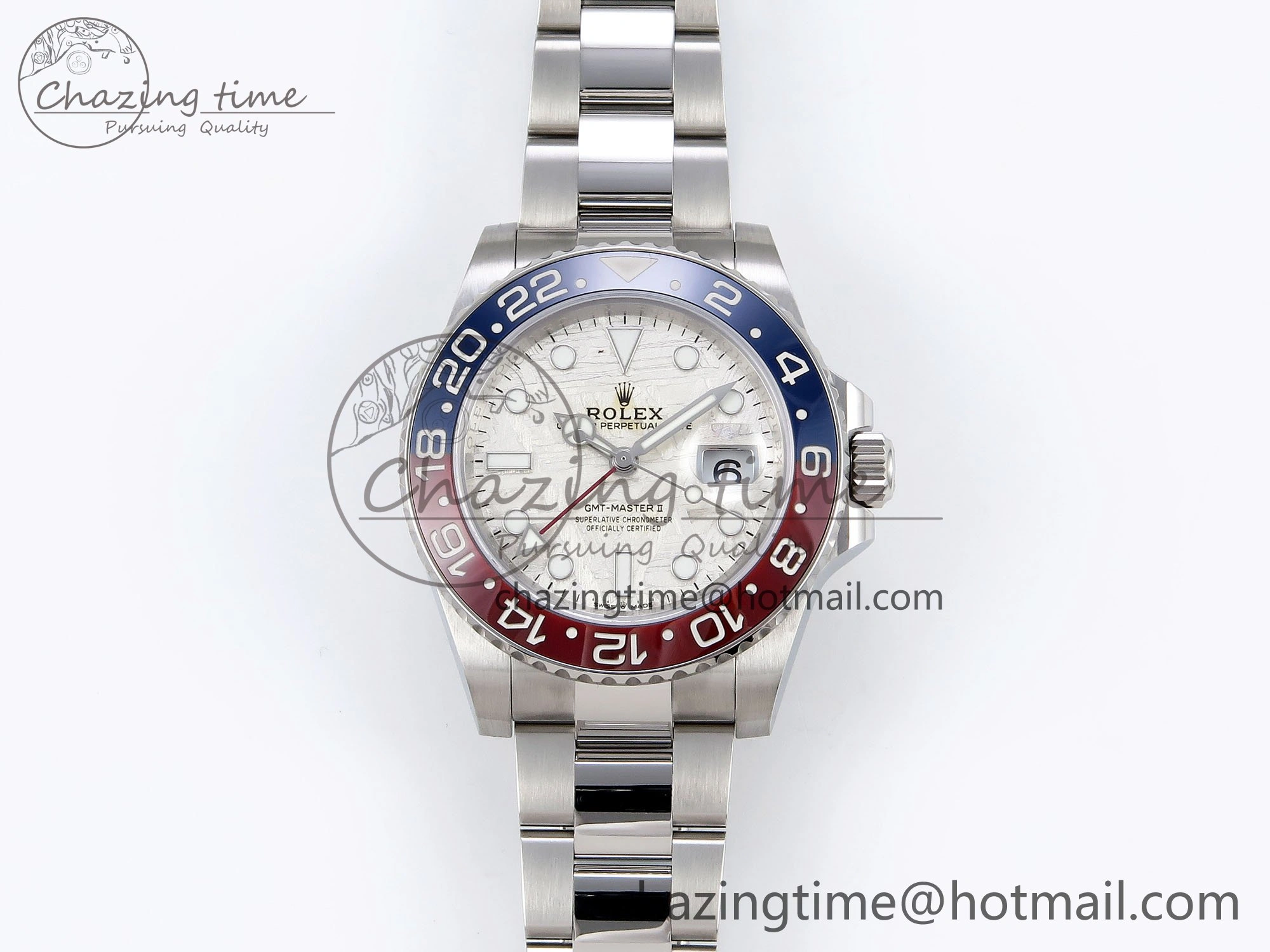 GMT-Master II 126719 BLRO Blue Red Ceramic C+SF Best Edition Meteorite Dial on Bracelet VR3285 CHS