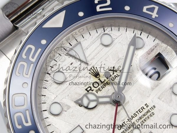 GMT-Master II 126719 BLRO Blue Red Ceramic C+SF Best Edition Meteorite Dial on Bracelet VR3285 CHS