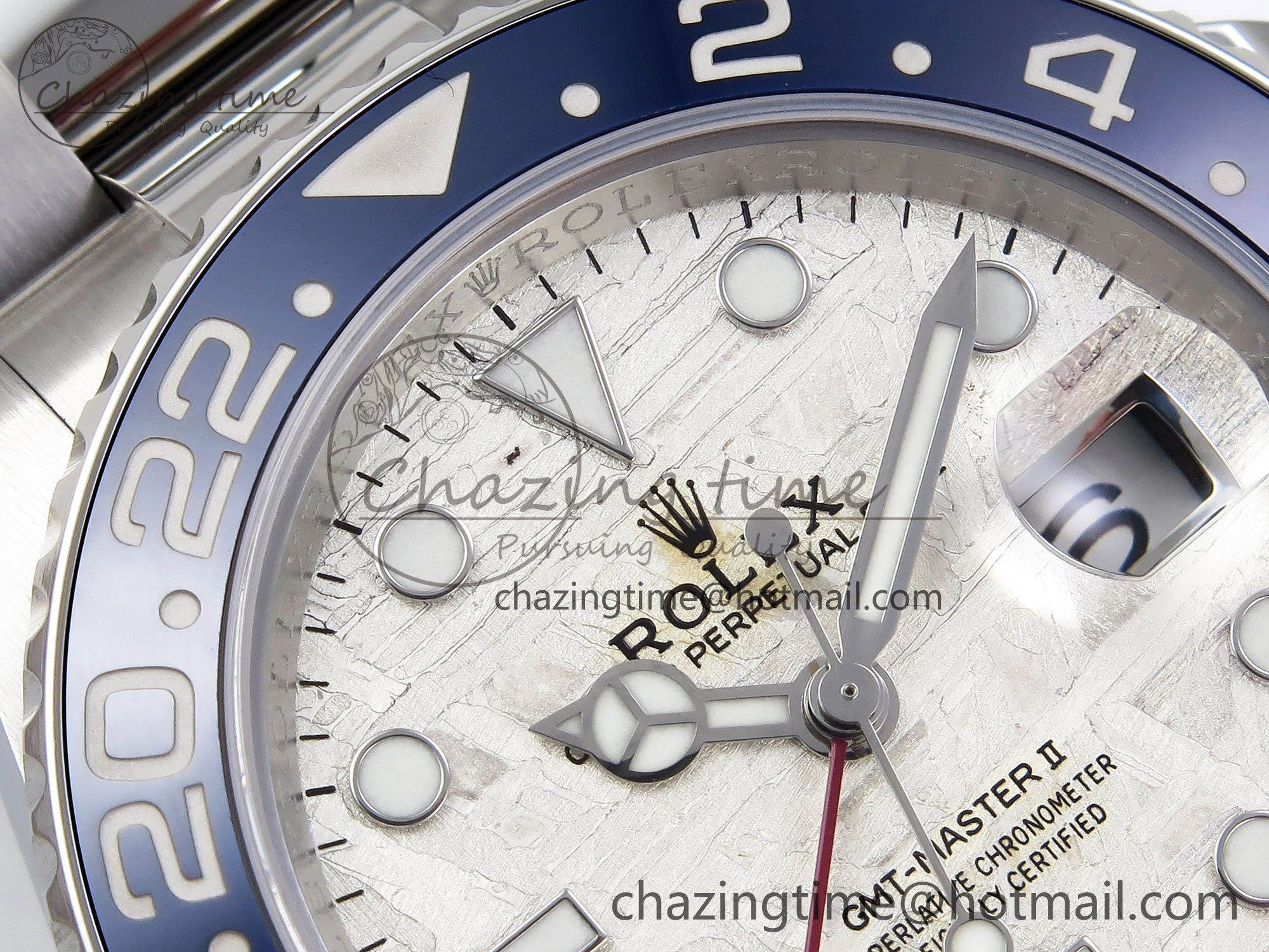 GMT-Master II 126719 BLRO Blue Red Ceramic C+SF Best Edition Meteorite Dial on Bracelet VR3285 CHS