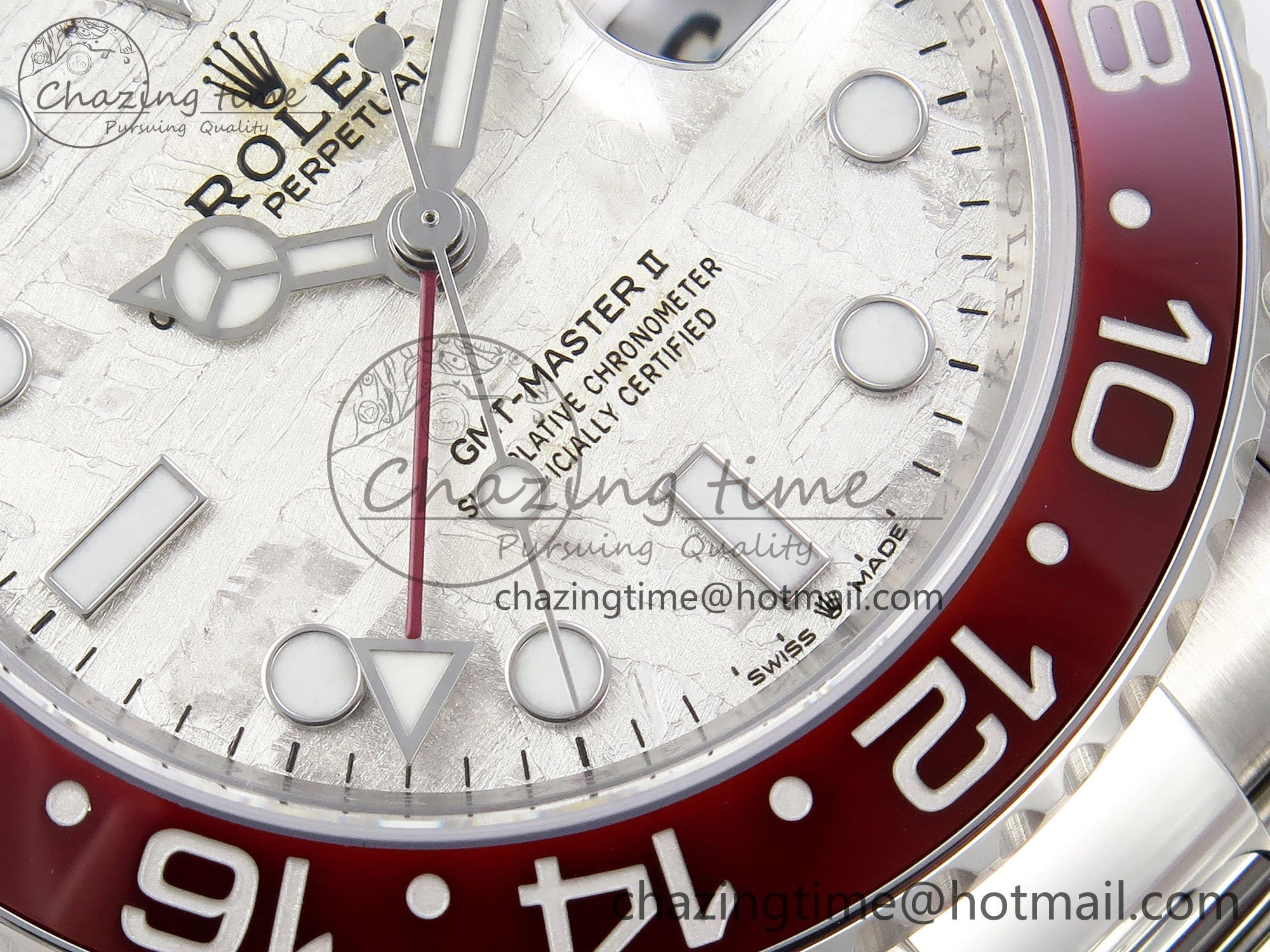 GMT-Master II 126719 BLRO Blue Red Ceramic C+SF Best Edition Meteorite Dial on Bracelet VR3285 CHS