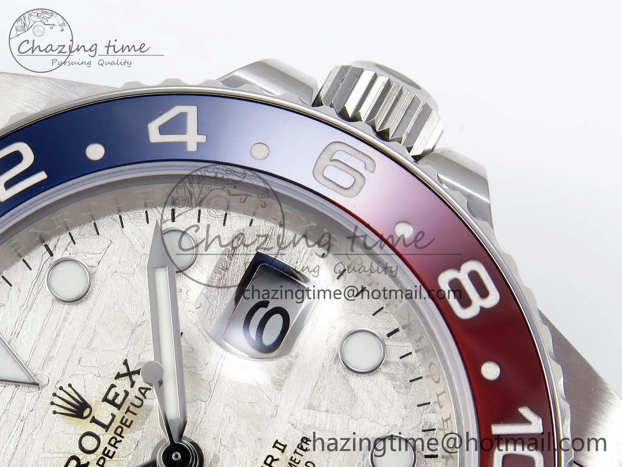 GMT-Master II 126719 BLRO Blue Red Ceramic C+SF Best Edition Meteorite Dial on Bracelet VR3285 CHS