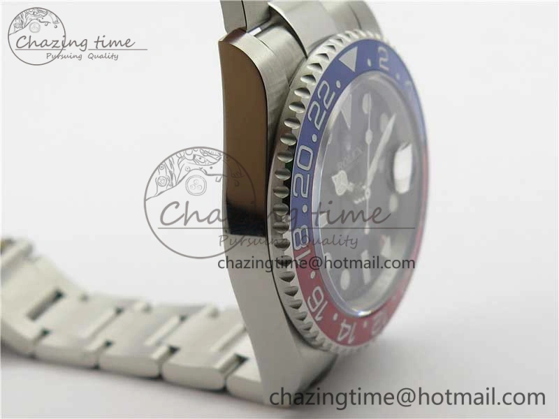 GMT Master II 126719 BLRO Red Blue Ceramic 316L Steel Bp Maker 1:1 Best Edition Black Dial on SS Bracelet SA3186