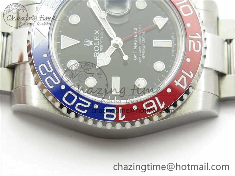 GMT Master II 126719 BLRO Red Blue Ceramic 316L Steel Bp Maker 1:1 Best Edition Black Dial on SS Bracelet SA3186