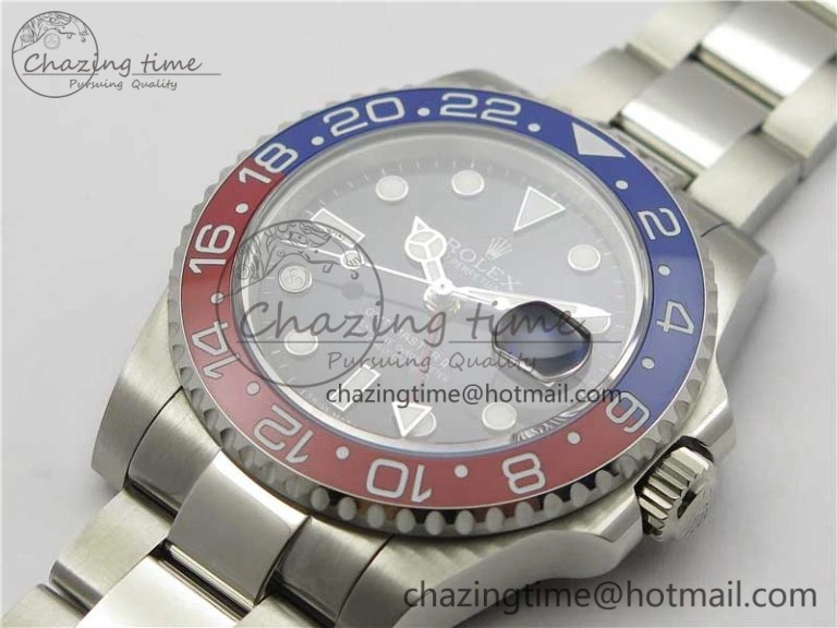 GMT Master II 126719 BLRO Red Blue Ceramic 316L Steel Bp Maker 1:1 Best Edition Black Dial on SS Bracelet SA3186