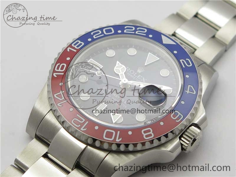 GMT Master II 126719 BLRO Red Blue Ceramic 316L Steel Bp Maker 1:1 Best Edition Black Dial on SS Bracelet SA3186