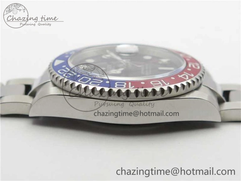 GMT Master II 126719 BLRO Red Blue Ceramic 316L Steel Bp Maker 1:1 Best Edition Black Dial on SS Bracelet SA3186