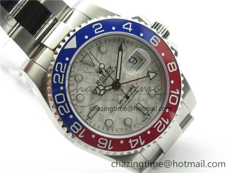 GMT Master II 126719 BLRO Red Blue Ceramic 316L Steel Bp Maker 1:1 Best Edition Meteorite Dial on SS Bracelet A3285
