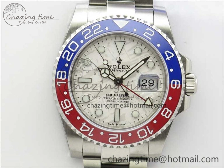 GMT Master II 126719 BLRO Red Blue Ceramic 316L Steel Bp Maker 1:1 Best Edition Meteorite Dial on SS Bracelet A3285