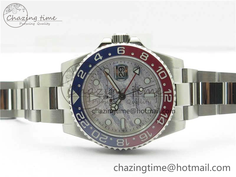 GMT Master II 126719 BLRO Red Blue Ceramic 316L Steel ROF Best Edition Meteorite Dial on SS Bracelet A3186
