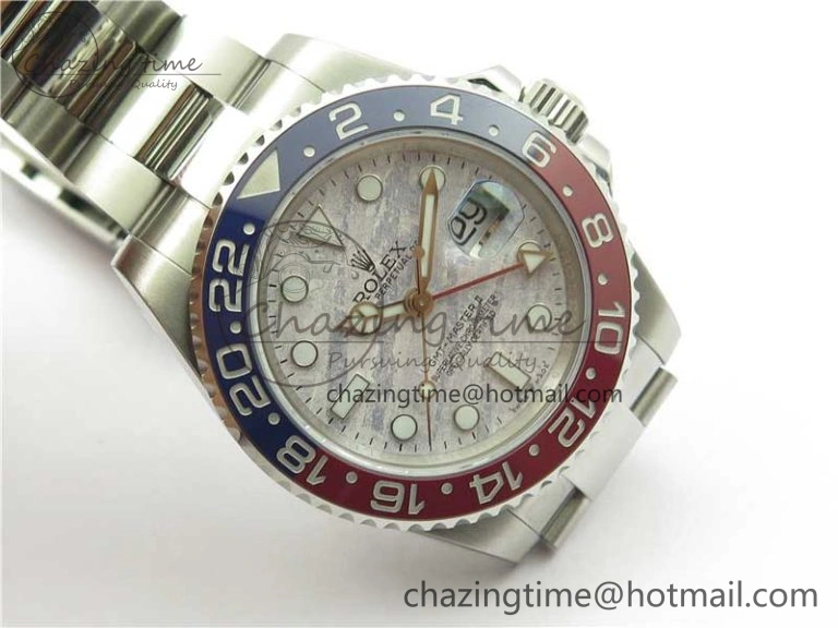 GMT Master II 126719 BLRO Red Blue Ceramic 316L Steel ROF Best Edition Meteorite Dial on SS Bracelet A3186