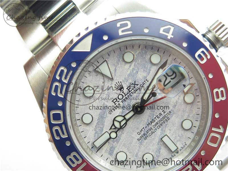 GMT Master II 126719 BLRO Red Blue Ceramic 316L Steel ROF Best Edition Meteorite Dial on SS Bracelet A3186