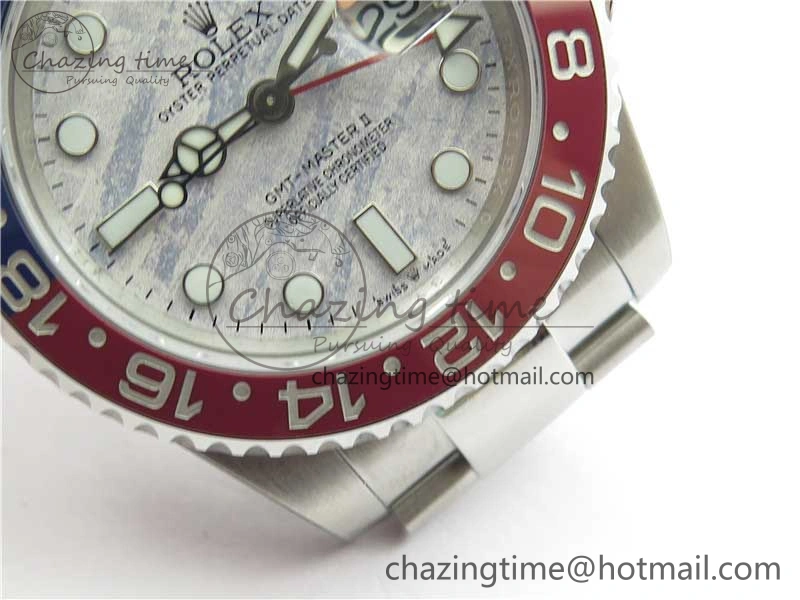 GMT Master II 126719 BLRO Red Blue Ceramic 316L Steel ROF Best Edition Meteorite Dial on SS Bracelet A3186