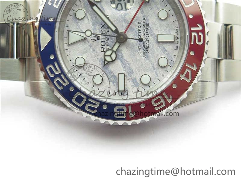 GMT Master II 126719 BLRO Red Blue Ceramic 316L Steel ROF Best Edition Meteorite Dial on SS Bracelet A3186