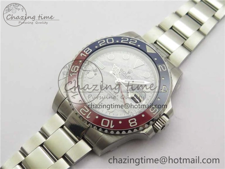 GMT Master II 126719 BLRO Red Blue Ceramic 316L Steel ROF Best Edition Meteorite Dial on SS Bracelet A3186