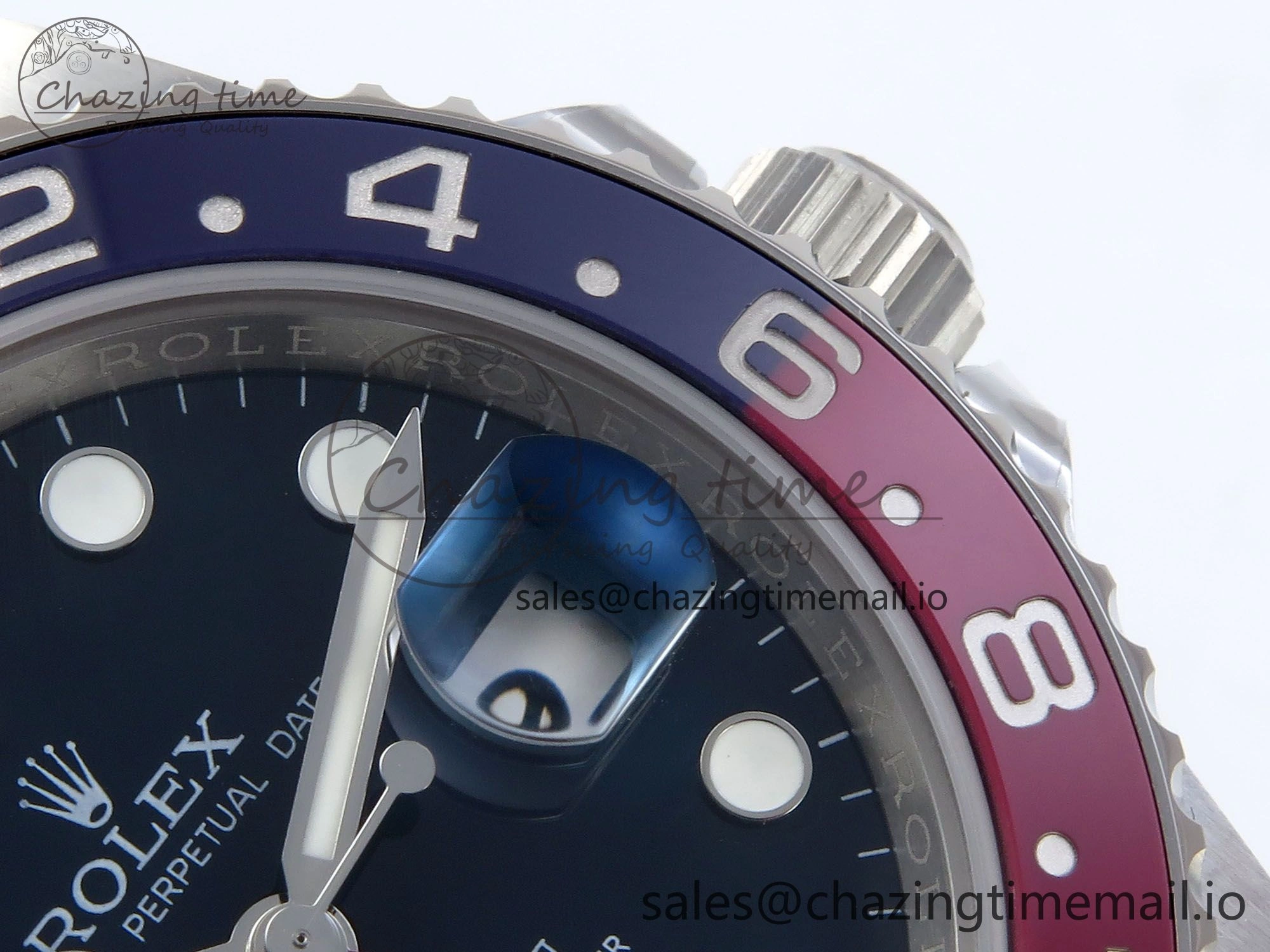 GMT-Master II 126719 BLRO Red Blue Ceramic 904L Steel EWE 1:1 Best Edition Blue Dial on Oyster Strap EWE3285 V5
