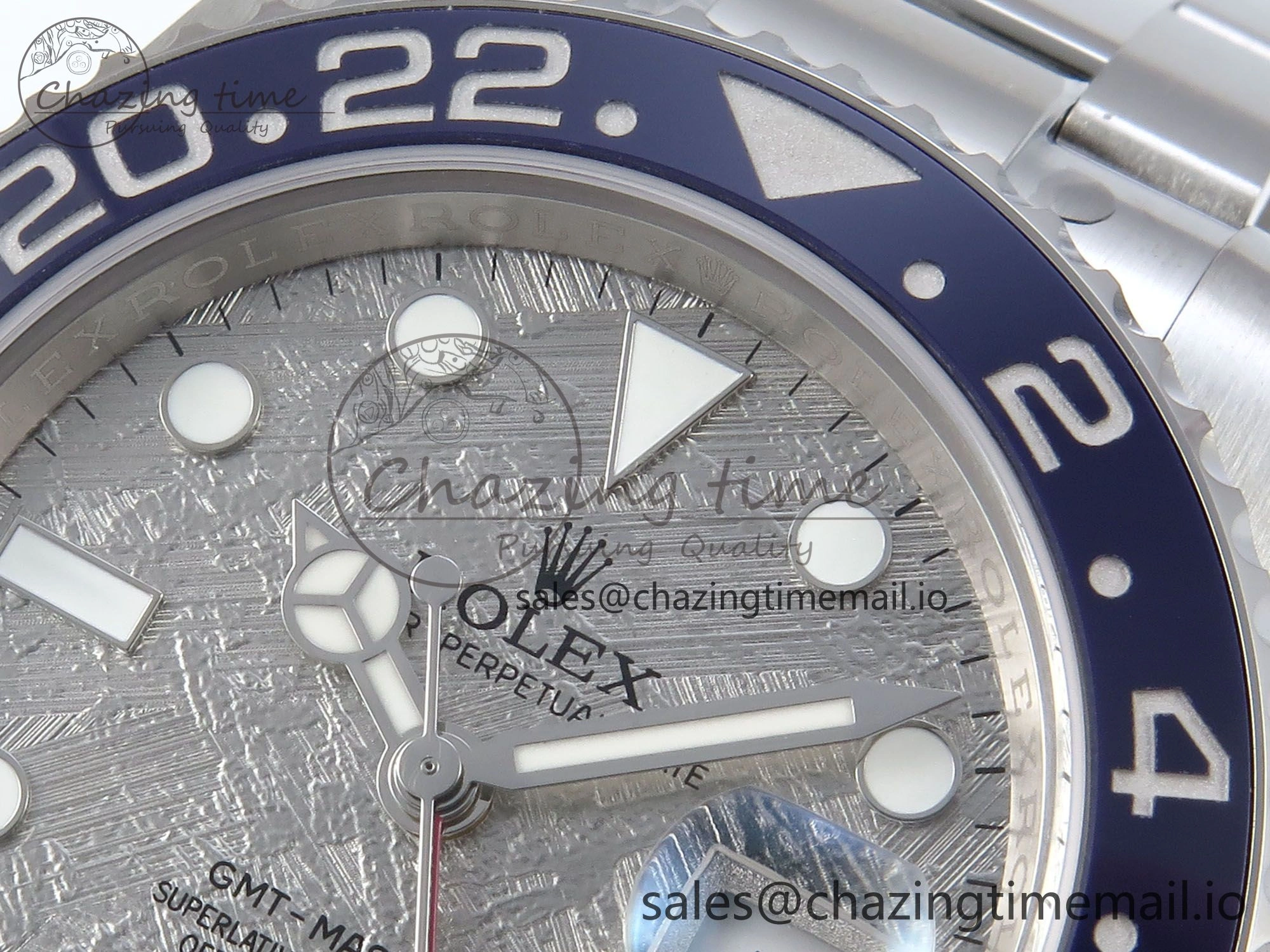 GMT-Master II 126719 BLRO Red Blue Ceramic 904L Steel EWE 1:1 Best Edition Meteorite on Oyster Strap EWE3285 V5